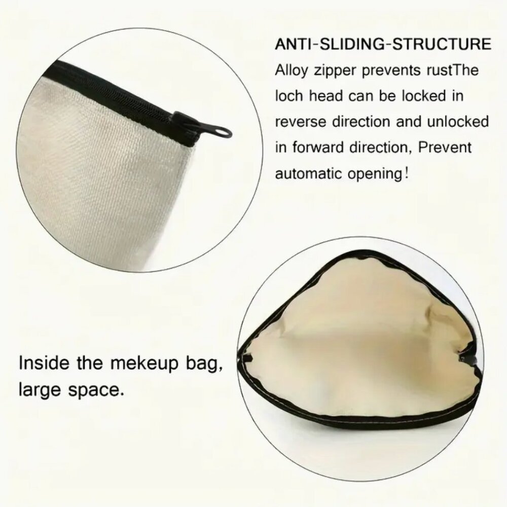 Bee Canvas Cosmetic Bag, NEW - Picture 3 of 6